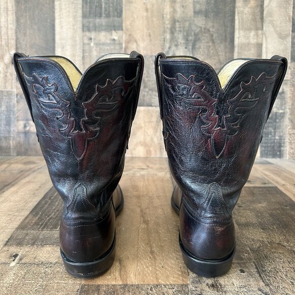 Lucchese Classics Handmade GA034319 Black Cherry Cowboy Boots Mens 9.5 D - Picture 7 of 11